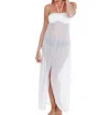 Dotti Spot On Bandeau Hi-low Front Slit Cover-up In White In White