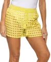 DOTTI WOMEN'S COTTON OPENWORK DOT DRAWSTRING-WAIST SHORTS