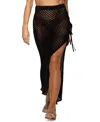 Dotti Women's Crochet Side-tie Cover-up Maxi Skirt In Black