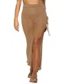 Dotti Women's Crochet Side-tie Cover-up Maxi Skirt In Taupe