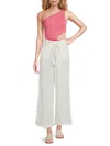 DOTTI WOMEN'S DOBBY CHECKED WIDE LEG PANTS