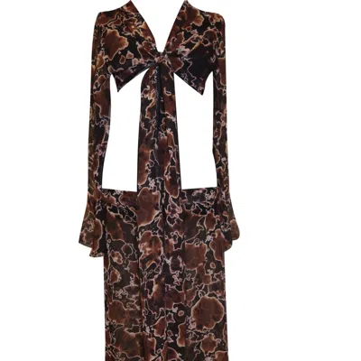 D'otto Women's Gold / Black / Brown Imposant Cross Set In Gold/black/brown