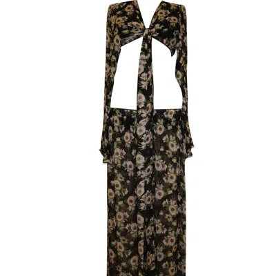 D'otto Women's Gold / Black Esther Cross Set In Gold/black