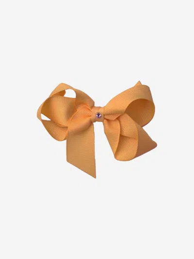 Dotty Daydreams Kids' Girls Old Gold Bow Hairclip M Green