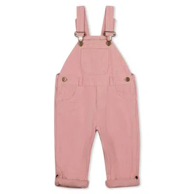 Dotty Dungarees Kids'  Chunky Cord Overalls In Pink