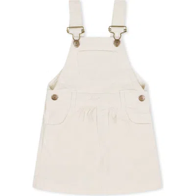 Dotty Dungarees Kids'  Corduroy Overall Dress In Neutral