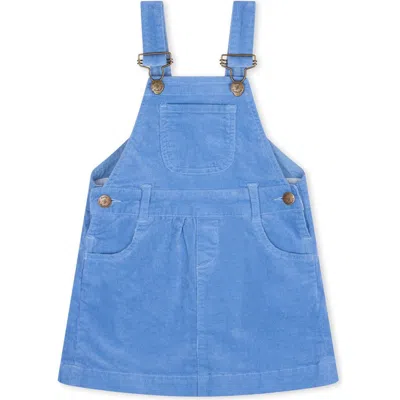 Dotty Dungarees Kids'  Corduroy Overall Dress In Blue