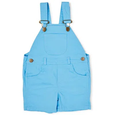 Dotty Dungarees Kids'  Denim Overall Shorts In Blue
