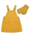 Dotty Dungarees Girls' Cord Overall Dress - Baby, Little Kid, Big Kid In Ochre