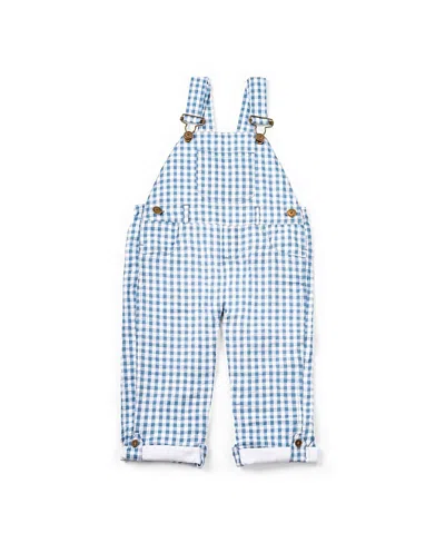 Dotty Dungarees Unisex Atlantic Seersucker Overalls - Baby, Little Kid, Big Kid In Blue