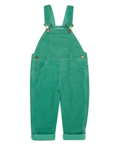 Dotty Dungarees Unisex Chunky Cord Overalls - Baby, Little Kid, Big Kid In Emerald