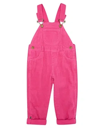 Dotty Dungarees Unisex Chunky Cord Overalls - Baby, Little Kid, Big Kid In Hot Pink