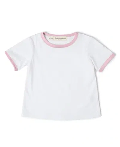 Dotty Dungarees Boys' Classic Jack Tee Ringer Top - Baby, Little Kid, Big Kid In Pink