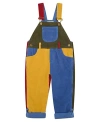 DOTTY DUNGAREES UNISEX PATCHWORK CHUNKY CORD OVERALLS - BABY, LITTLE KID, BIG KID