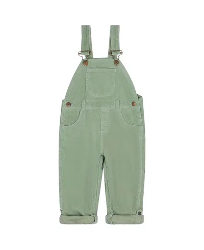 Dotty Dungarees Unisex Sage Corduroy Overalls - Baby, Little Kid In Green