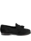 Dotz Tassel-detail Suede Loafer In Black