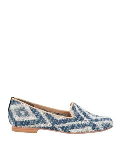 Dotz Woman Loafers Blue Size 8 Textile Fibers