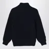 Dou Dou Blue Wool Turtleneck Sweater In Blue