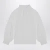 Dou Dou White Cotton Blouse In White