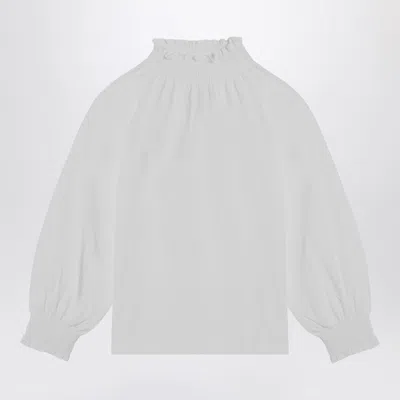 DOU DOU WHITE COTTON BLOUSE