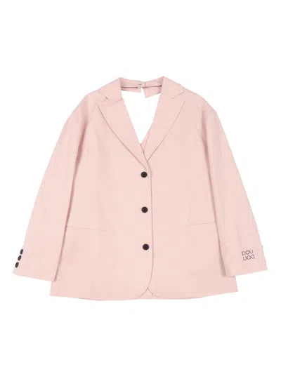 Dou Uod Kids' Dou-uod Jacket Gabardine In Pink