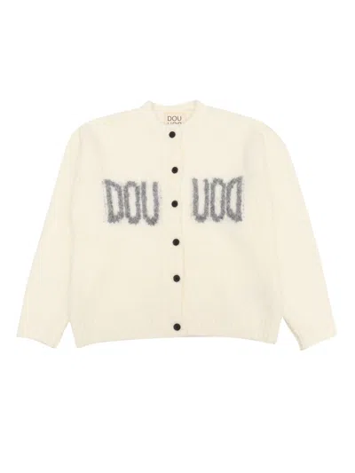 Dou Uod Knit Cardigan In White