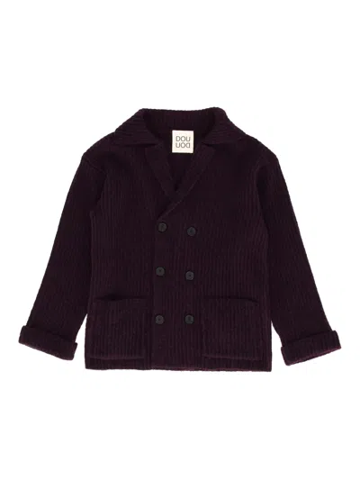 Dou Uod Knit Coat In Purple