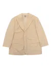 Dou Uod Suit Jacket In Beige