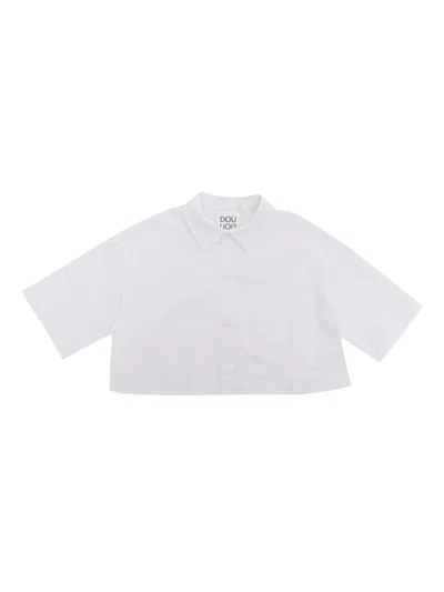 Dou Uod White Cropped Shirt