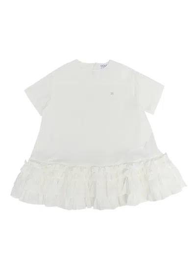 Dou Uod Kids' Woven Dress In White