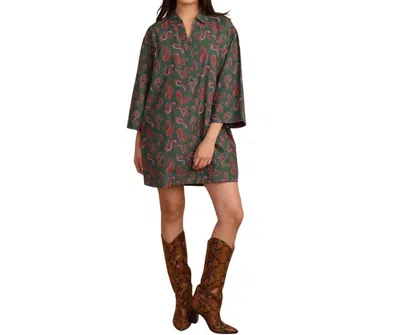 Double A A Colette Dress In Green Red White In Multi