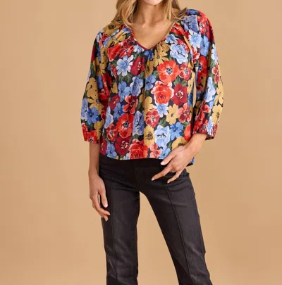 Double A Beatrice Top In Nocturnal In Blue