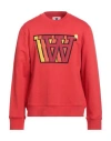 Double A By Wood Wood Man Sweatshirt Red Size Xl Cotton In Red