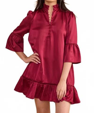 Double A Chelsea Dress In Beet Red