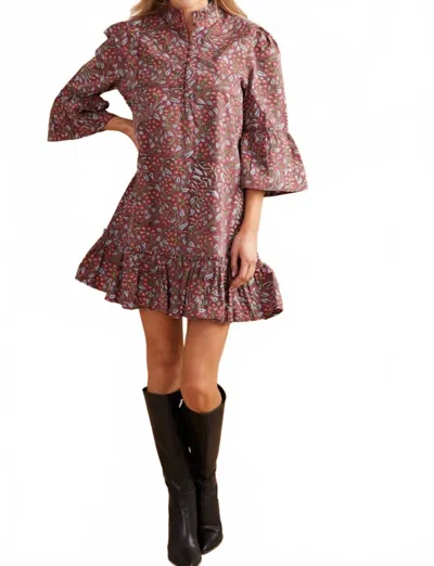 Double A Chelsea Dress In Climbing Floral In Brown