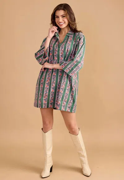 Double A Colette Dress In Floral Manor In Green