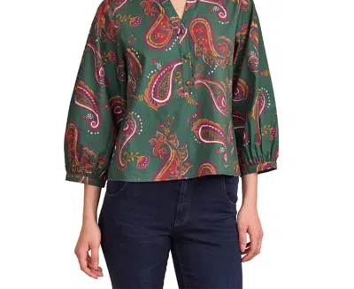 Double A Daniella Top In Winter Paisley In Multi