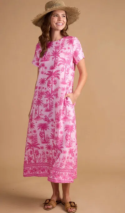 Double A Eden Rock Ellie Midi Dress In Pink