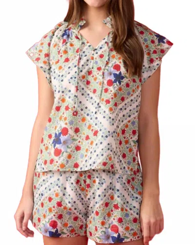 Double A Em Cotton Voile Top In American Bouquet In Multi