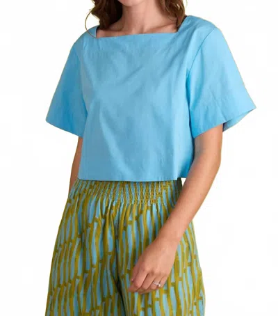 Double A Farah Cropped Top In Robin's Egg In Multi