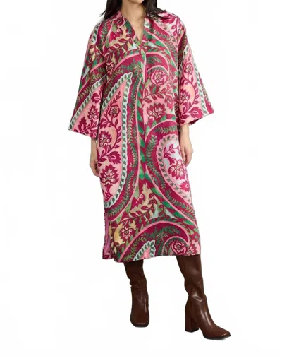 Double A Jessie Midi Dress In Chianti Paisley In Multi