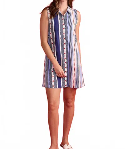 Double A Jules Mini Dress In Liberty Stripe In Multi