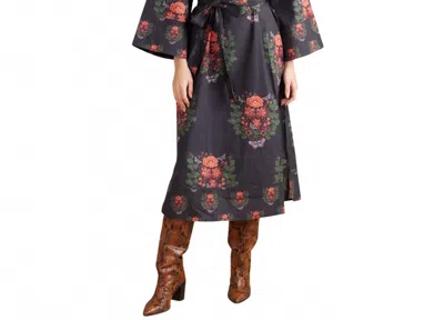 Double A Lee Midi Dress In Terrace In Blue