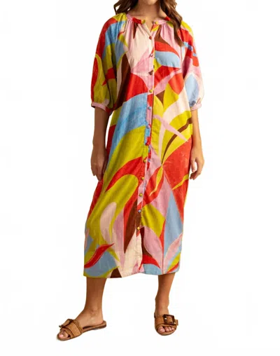 Double A Madeleine Maxi Dress In Moderne Print In Multi