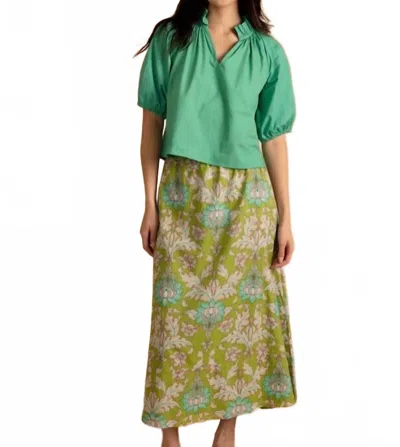 Double A Marisol Midi Skirt In Tapestry In Green