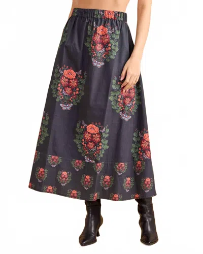 Double A Marisol Midi Skirt In Terrace In Multi