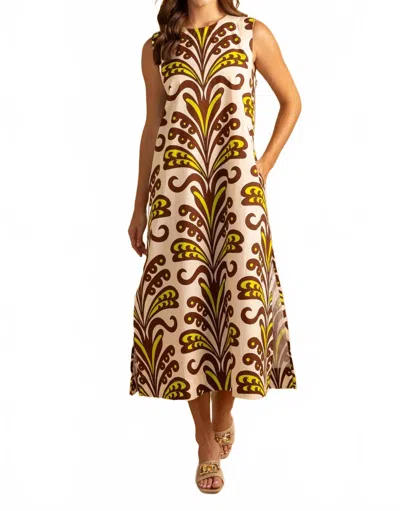 Double A Natasha Midi Dress In Ornament In Multi