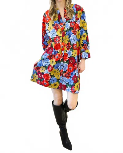 Double A Paloma Dress In Nocturnal Garden In Multi