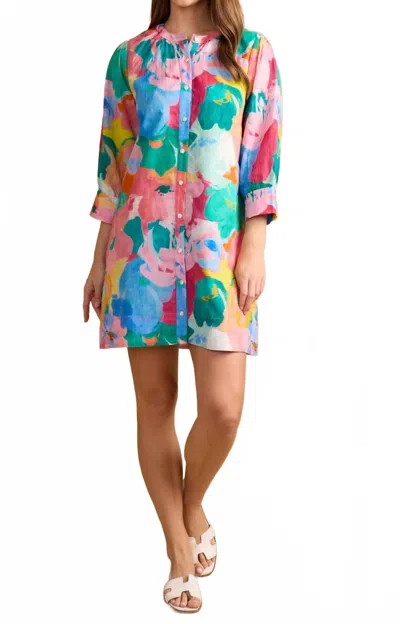 Double A Paloma Mini Dress In Bougainville In Multi