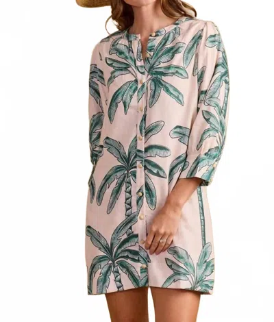 Double A Paloma Mini Dress In Coconut Palm In Neutral